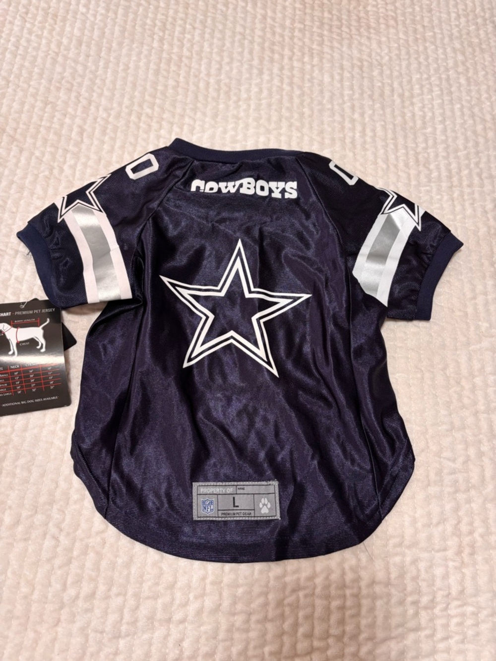 NFL Dallas Cowboys Navy and Silver Pet Jersey